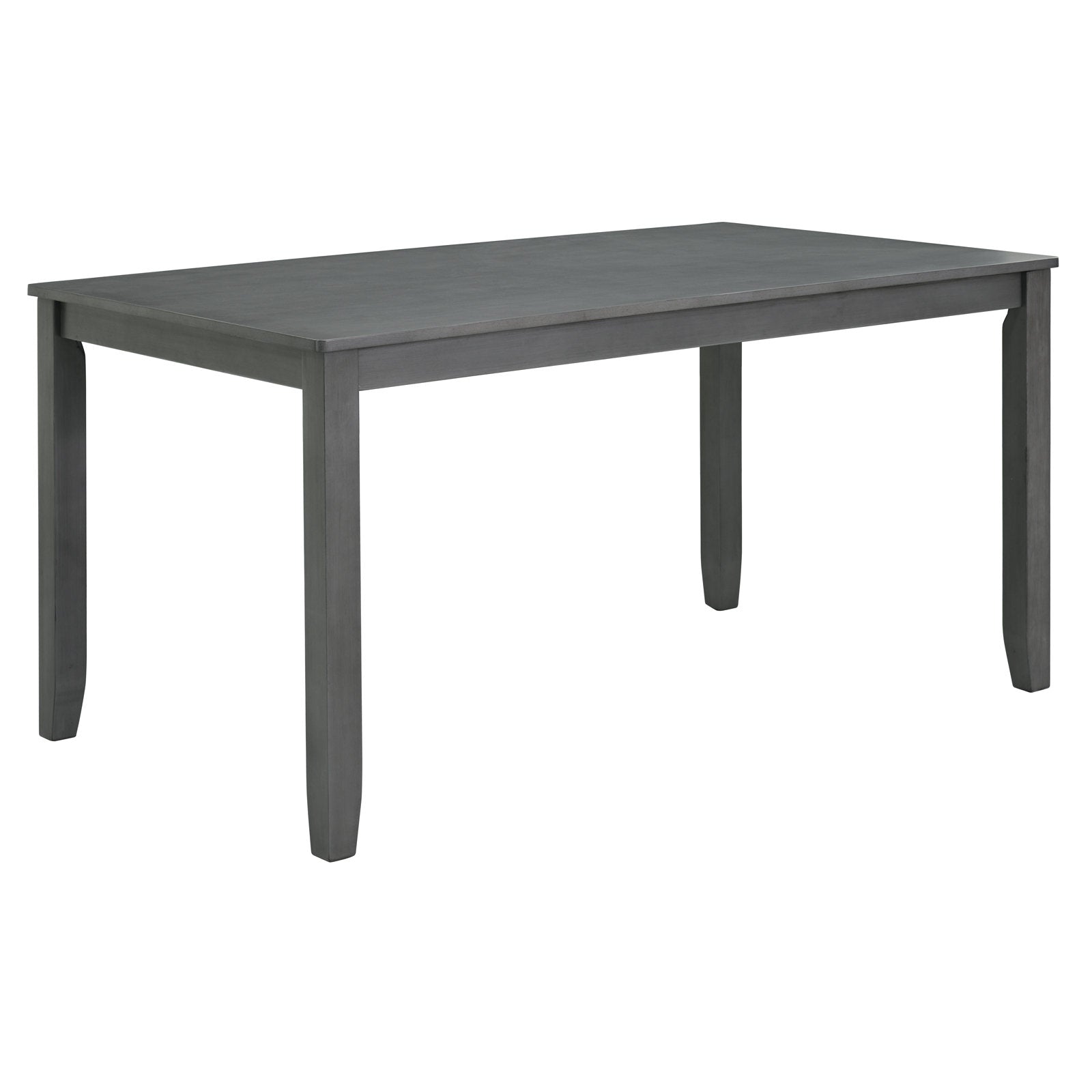 Modern 6-Piece Dining Table Set with Bench and Chairs for Dining Room or Kitchen – Grey