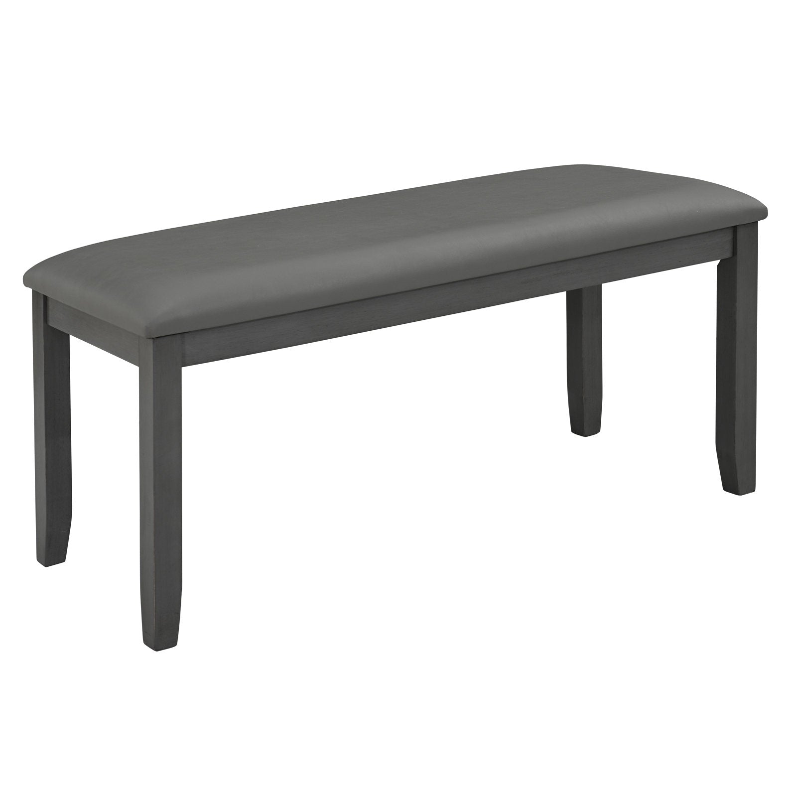 Modern 6-Piece Dining Table Set with Bench and Chairs for Dining Room or Kitchen – Grey