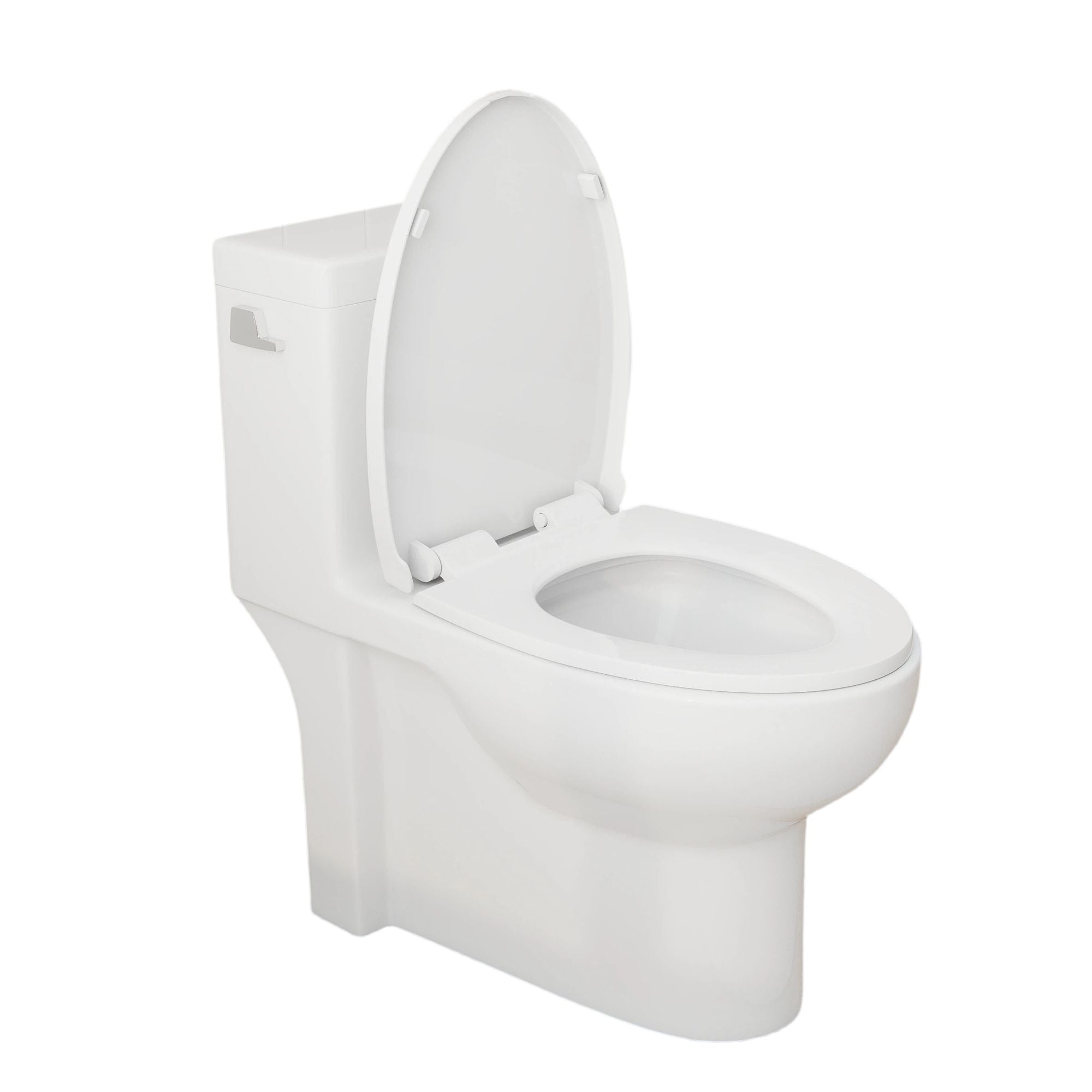 Gloss White GW-003S Tornado Flush One-piece Elongated Toilet with Siphonic Side Press, ADA Comfort Chair Height