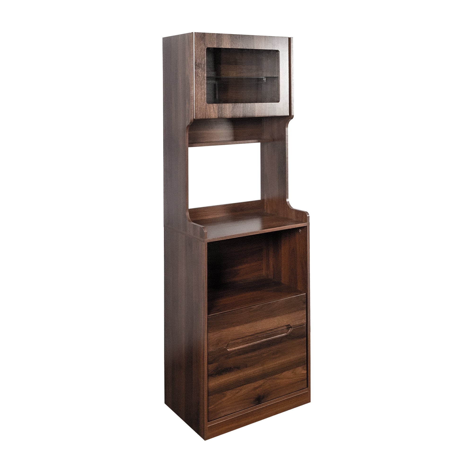 Kitchen Pantry Hutch Storage Cabinet, Farmhouse Kitchen Hutch Buffet Cabinet with Microwave Stand – Model W331P440565