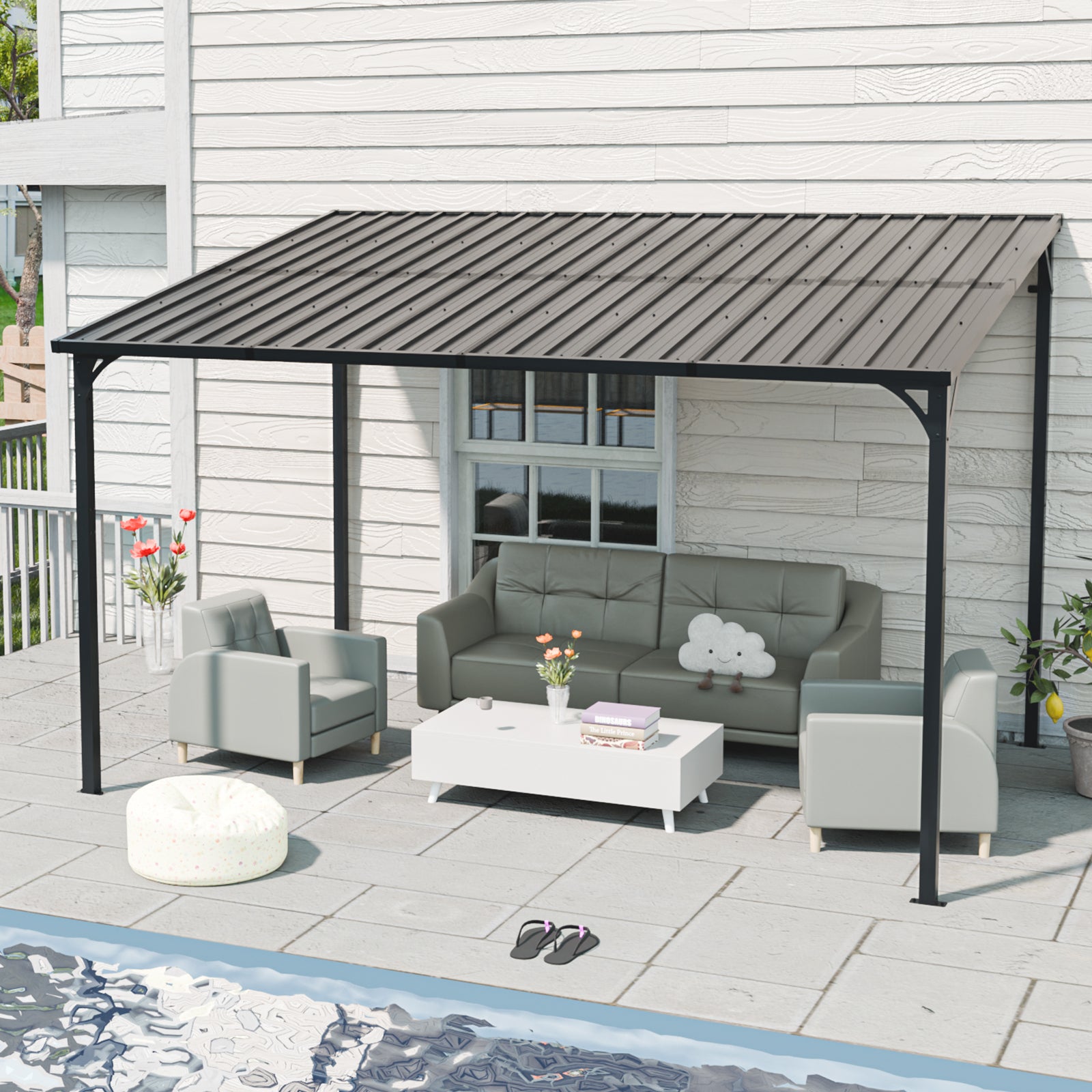 Outdoor Pergola, 12" x 8" Outdoor Pergola