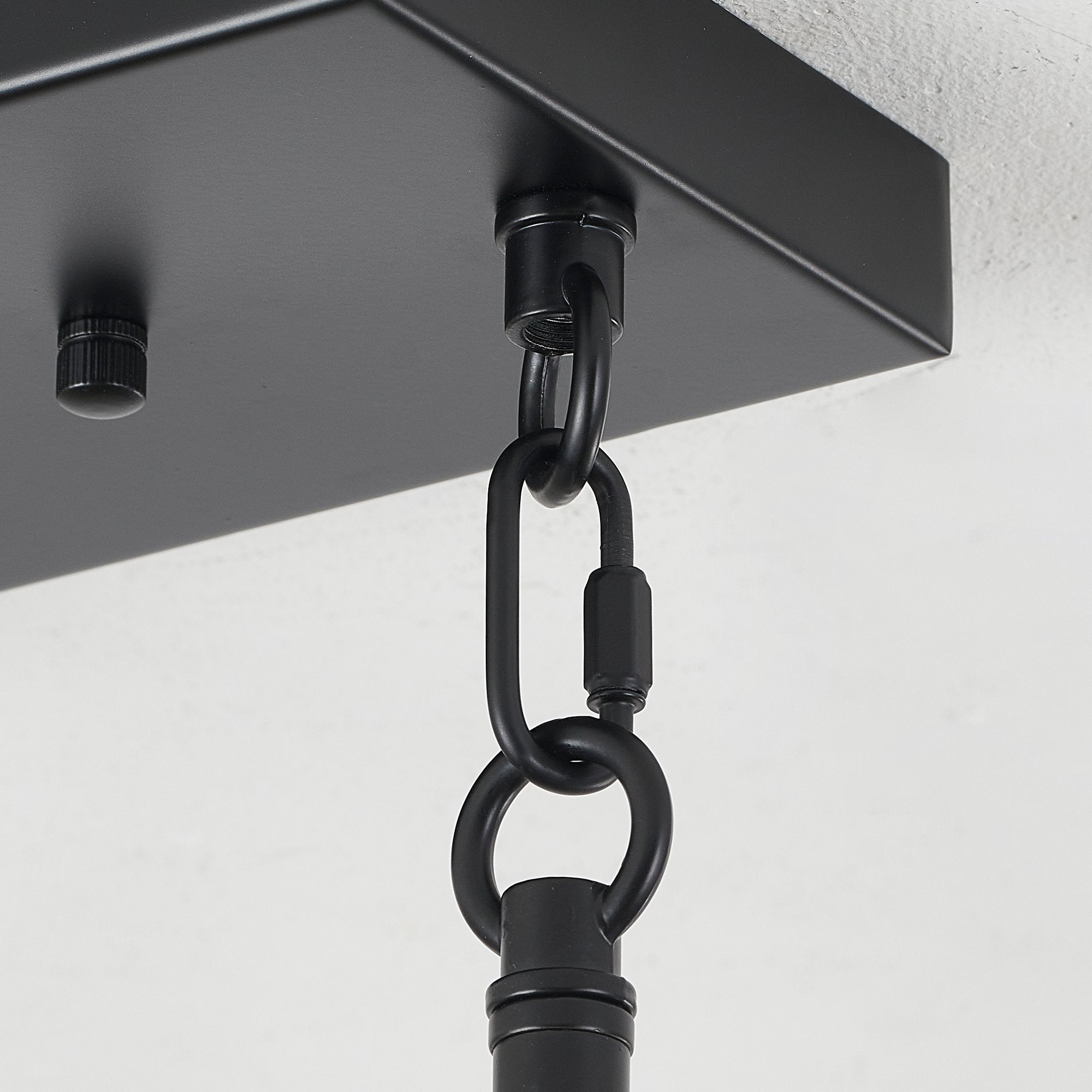 5-Light Farmhouse Chandeliers for Dining Room, Rustic Kitchen Island Lighting Pendant Light for Kitchen Dining Room Black(No Bulbs)